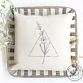 Modern Line Art Floral Bouquet Pillow Cover - 16X16 Pillow Cover