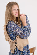 Molly Bracken- GIRLS KNITTED SLEEVELESS SWEATER- BEIGE