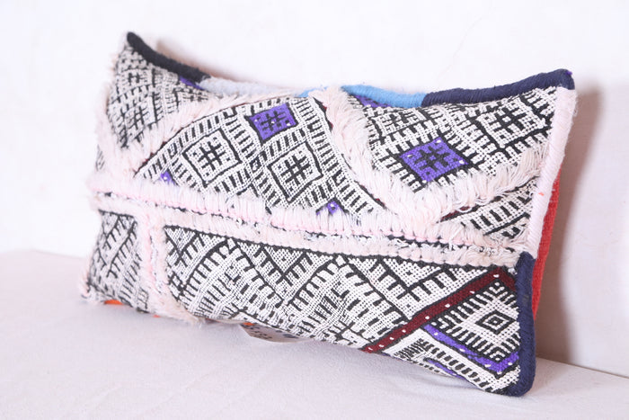 Moroccan handmade kilim pillow 10.2 INCHES X 21.6 INCHES - kilim pillow