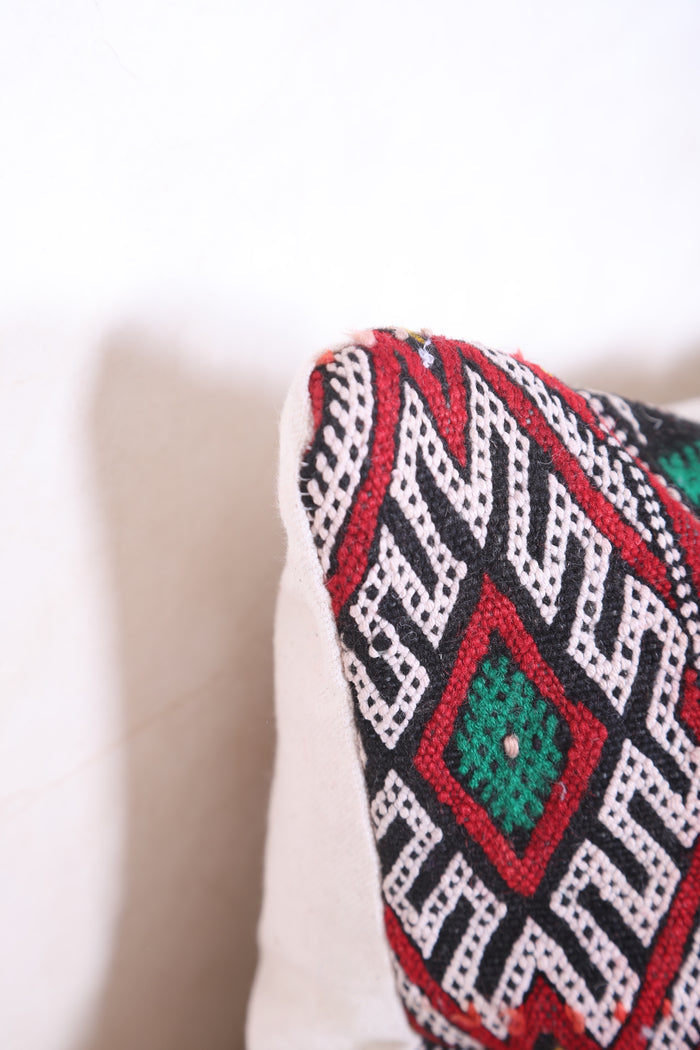 Moroccan handmade kilim pillow 11.8 INCHES X 19.2 INCHES