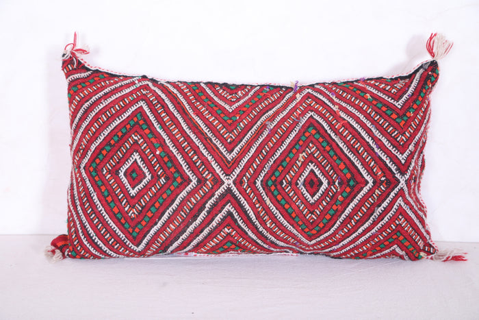 Moroccan handmade kilim pillow 12.5 INCHES X 22.4 INCHES - kilim pillow