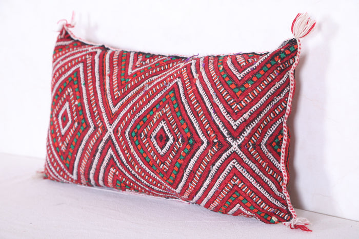 Moroccan handmade kilim pillow 12.5 INCHES X 22.4 INCHES - kilim pillow