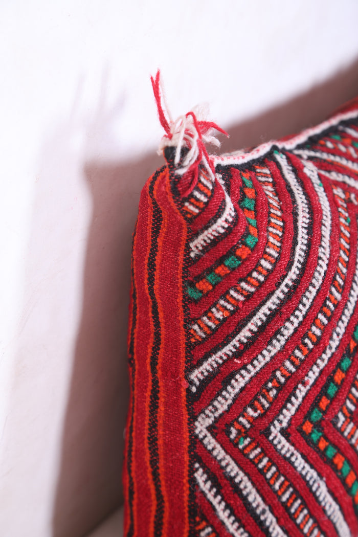 Moroccan handmade kilim pillow 12.5 INCHES X 22.4 INCHES - kilim pillow