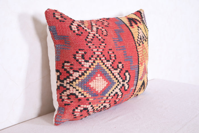 Moroccan handmade kilim pillow 14.9 INCHES X 21.6 INCHES - kilim pillow