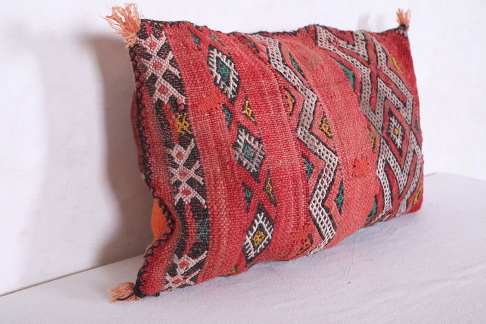 Moroccan handmade kilim pillow 14.9 INCHES X 23.2 INCHES