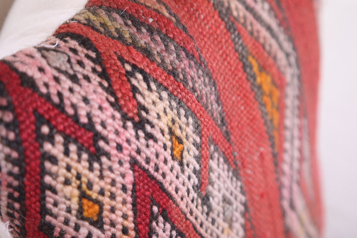 Moroccan handmade kilim pillow 16.1 INCHES X 16.1 INCHES
