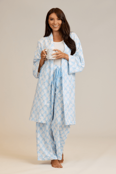Mud Pie - Pajama Pants - Blue Bow - Findlay Rowe Designs