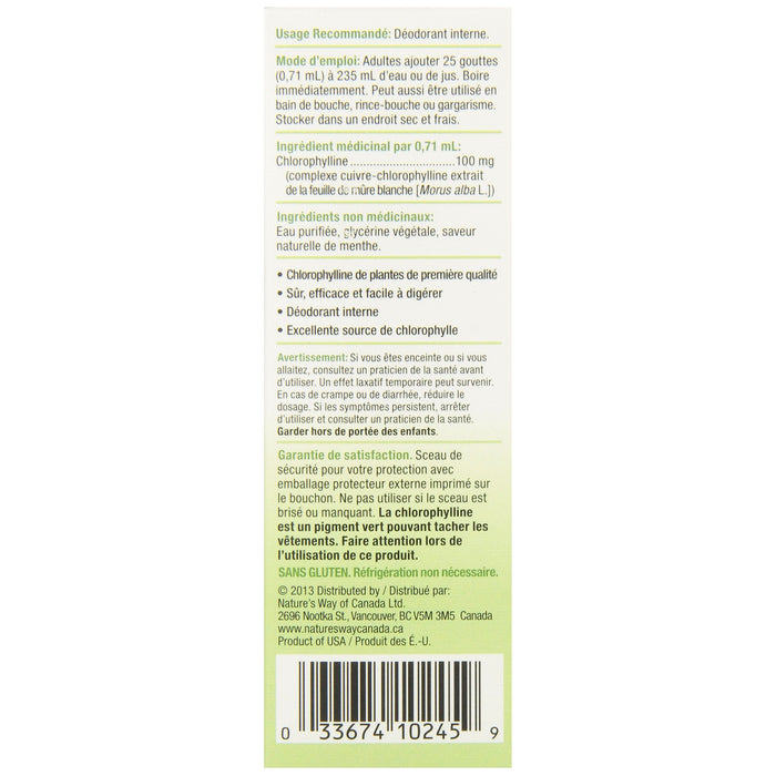 Nature's Way Chlorofresh Chlorophyll 40x Drops Mint 2oz