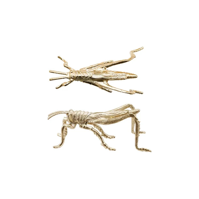 Grasshopper - Pewter - Gold Finish - Findlay Rowe Designs