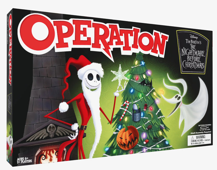Operation game box featuring characters from 'The Nightmare Before Christmas'