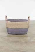 Makaua Home Baskets Oval Floor Basket Acero / 20" L X 12" W X 10" H