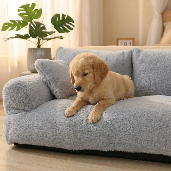 Pawlura – Plush Pet Sofa with Washable Cover