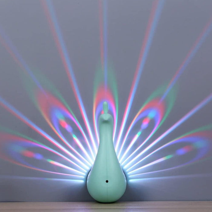Peacock Feather Projection Night Light