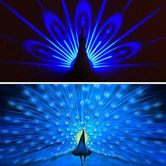Peacock Feather Projection Night Light