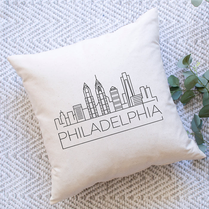 Philadelphia Skyline Pillow Cover