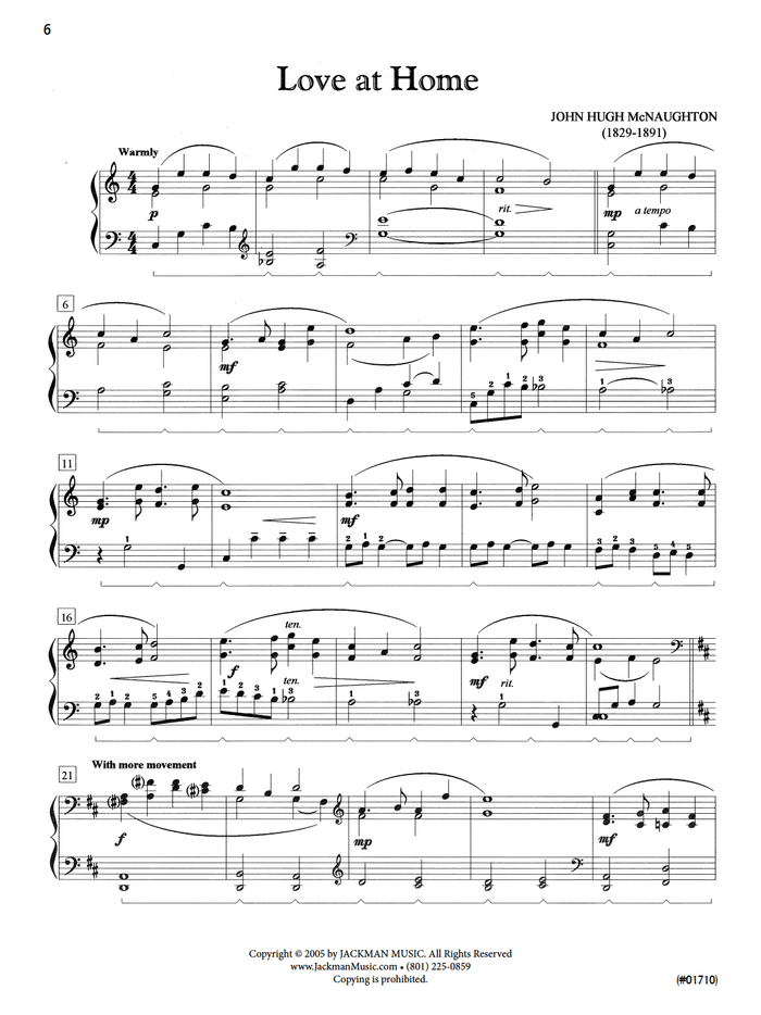 Piano Festival - Book 1 Love at Home | Sheet Music | Jackman Music