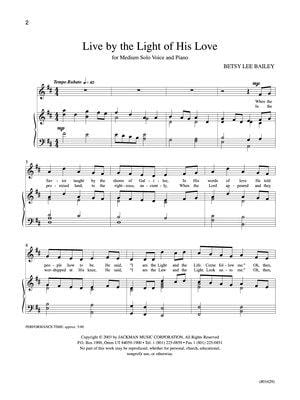 Praiseworthy Singer Vol 15 Live By The Light Of His Love | Sheet Music | Jackman Music