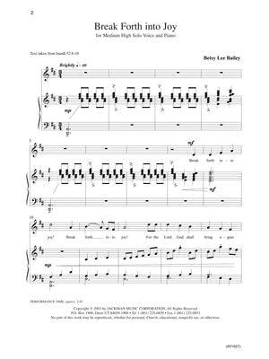 Praiseworthy Singer Vol 14 Break Forth Into Joy | Sheet Music | Jackman Music