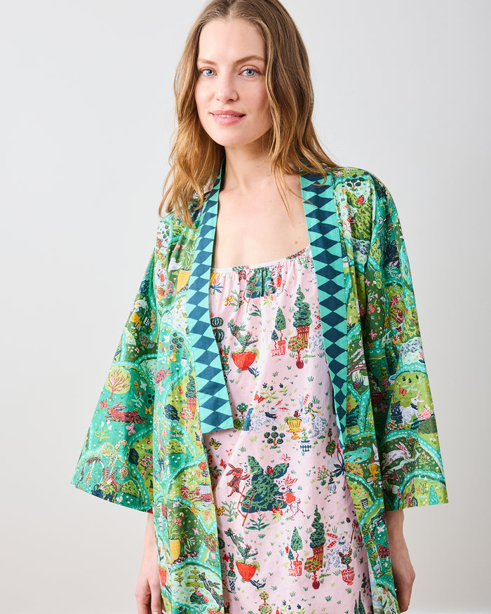 Rabbit Topiary - Cami Nightgown - Easter Pink - Printfresh