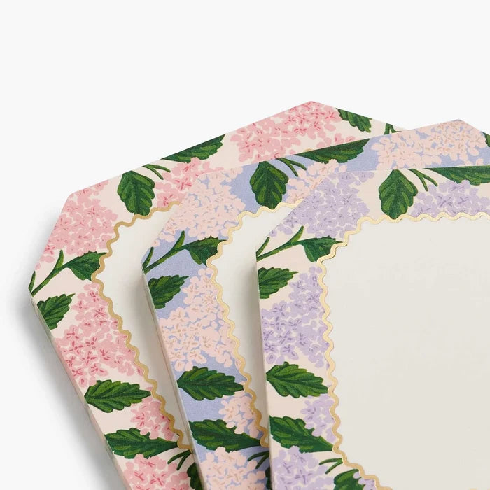 RIFLE PAPER CO | Pink Hydrangea Mini Notepad Trio