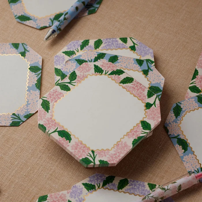 RIFLE PAPER CO | Pink Hydrangea Mini Notepad Trio