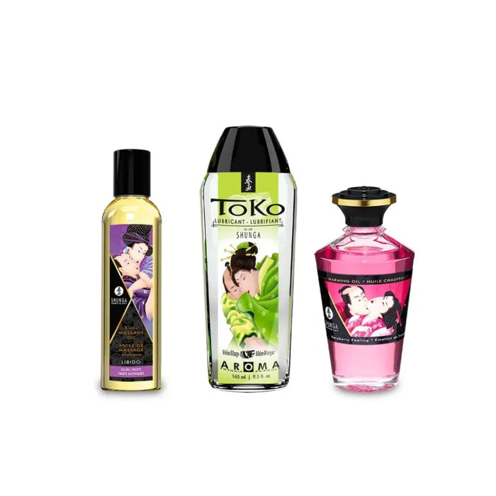 Shunga Fruity Kisses Kit - Massage Oil