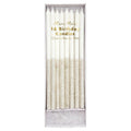 Silver Glitter Dipped Candles
