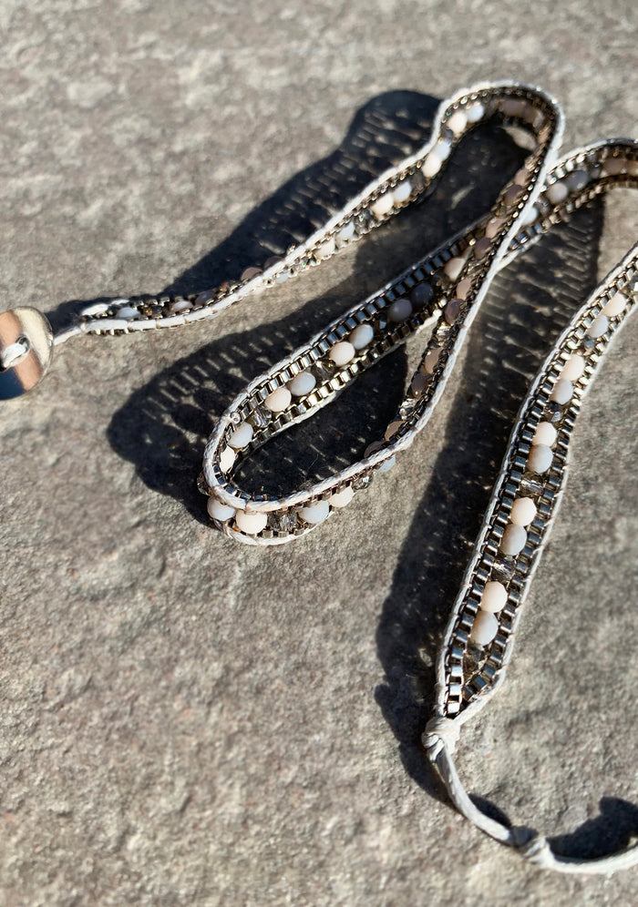 Stratus Beaded Double Wrap Bracelet