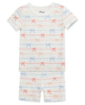 Striped Bows SS PJ Short Set