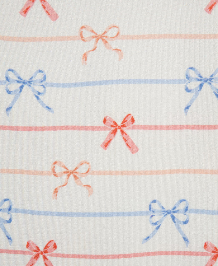 Striped Bows SS PJ Short Set