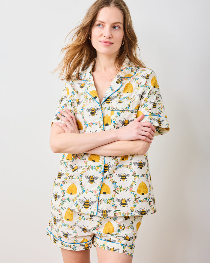 Sweet Bee - Short PJ Set - Cream - Printfresh