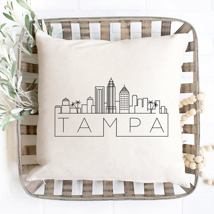 Tampa Skyline Pillow Cover