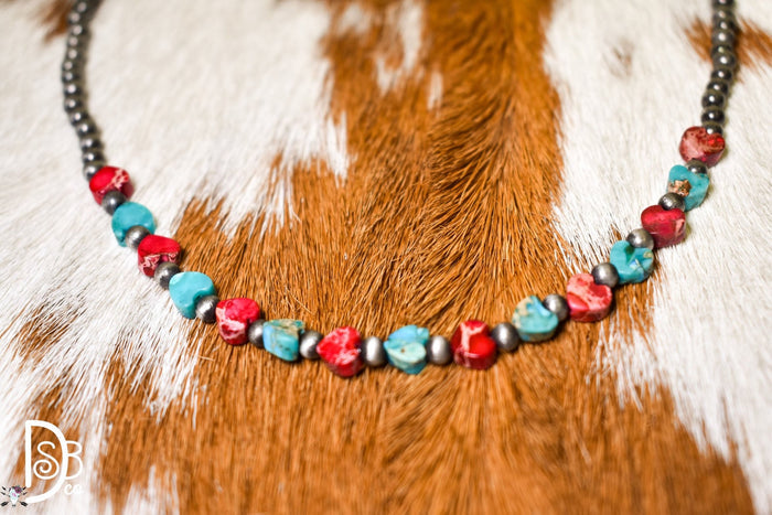 The Gemstone Heart Beaded Necklace - Deadwood South Boutique & Company LLC