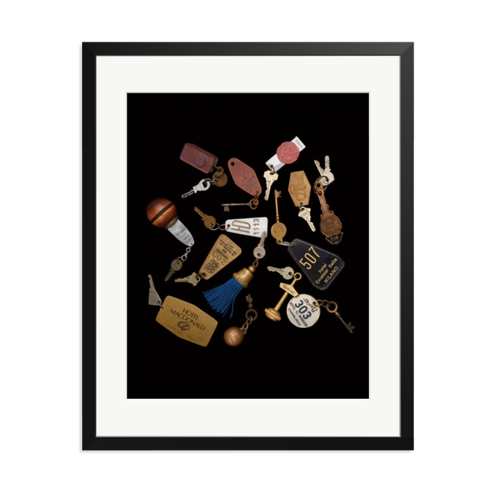 Travel Keys Framed Print Black XL