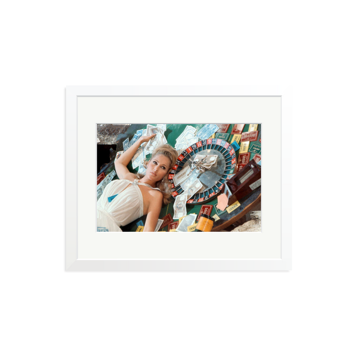 Ursula Andress at Casino Royale Framed Print White Medium