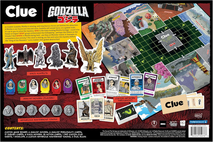 USAopoly: CLUE: Godzilla Board Game