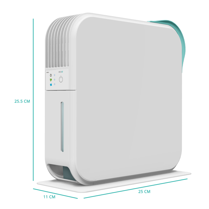 EcoAir Vesto Photocatalyst Air Purifier Dehumidifier Double Filtration 800ml 400ml Per Day 3M Cord 25.5x11x25 CM