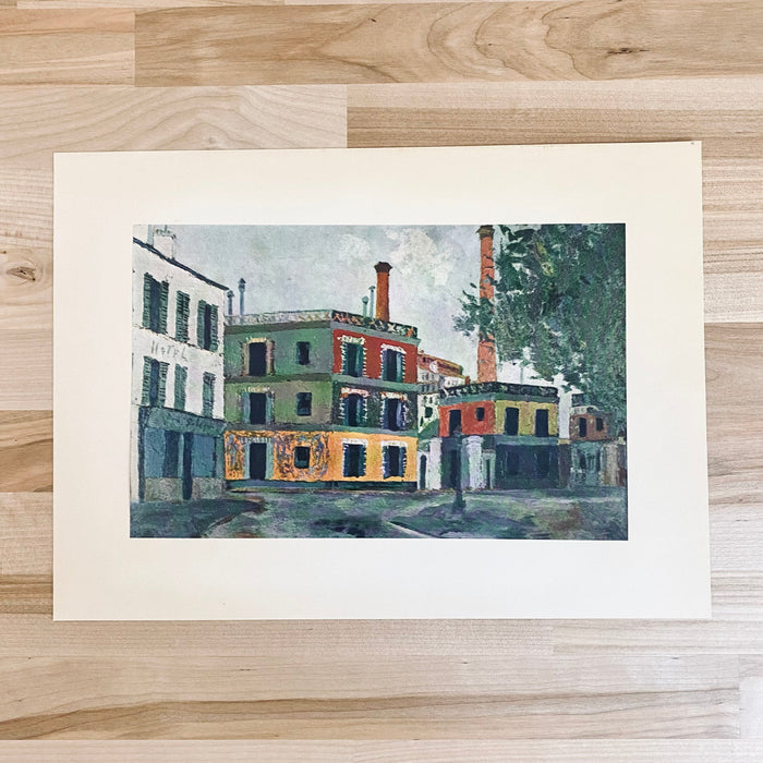 Vintage 1952 Utrillo “Factories” Art Print