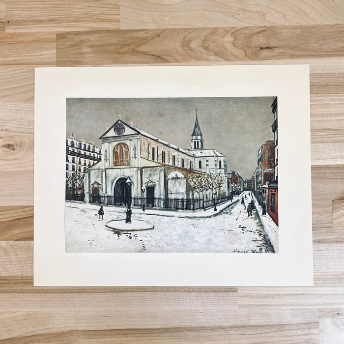 Vintage 1953 Utrillo “Notre-Dame de Clignancourt” Art Print