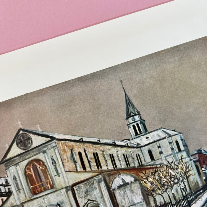 Vintage 1953 Utrillo “Notre-Dame de Clignancourt” Art Print