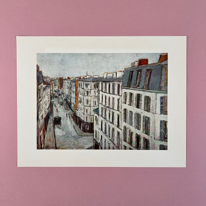 Vintage 1953 Utrillo “Rue de la Jonquiere” Art Print