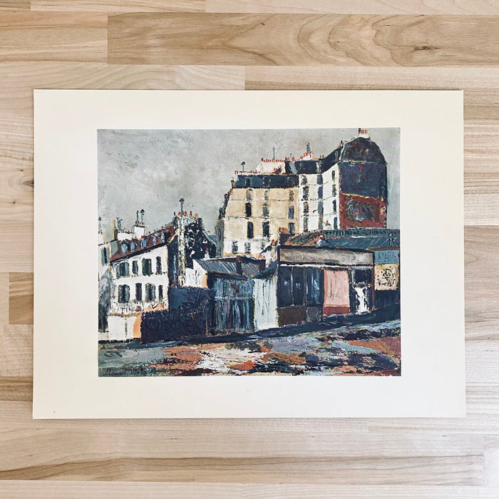 Rue Ravignan | Utrillo | Vintage European Cityscape | Golden Rule Rule Gallery | Mpls