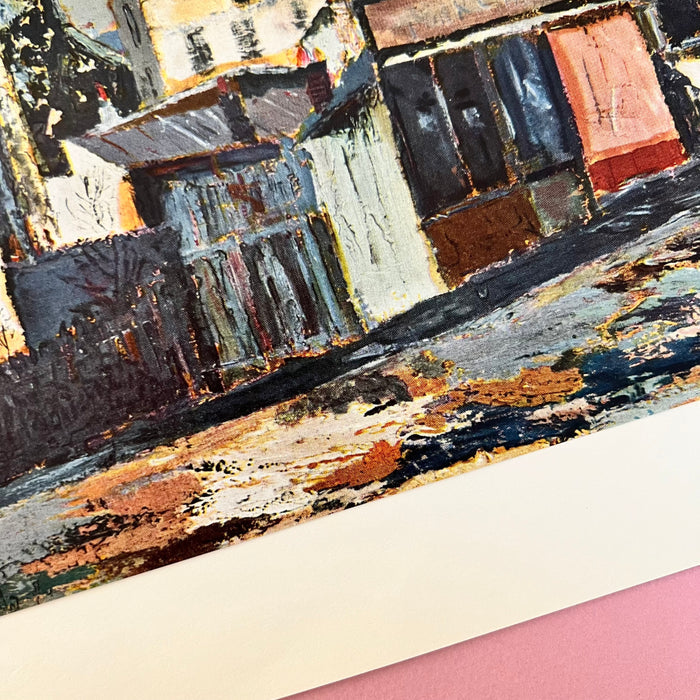 Vintage 1953 Utrillo “Rue Ravignan” Art Print