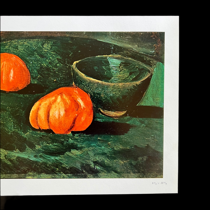 Vintage 1961 Pablo Picasso Deep Green Still Life Art Print