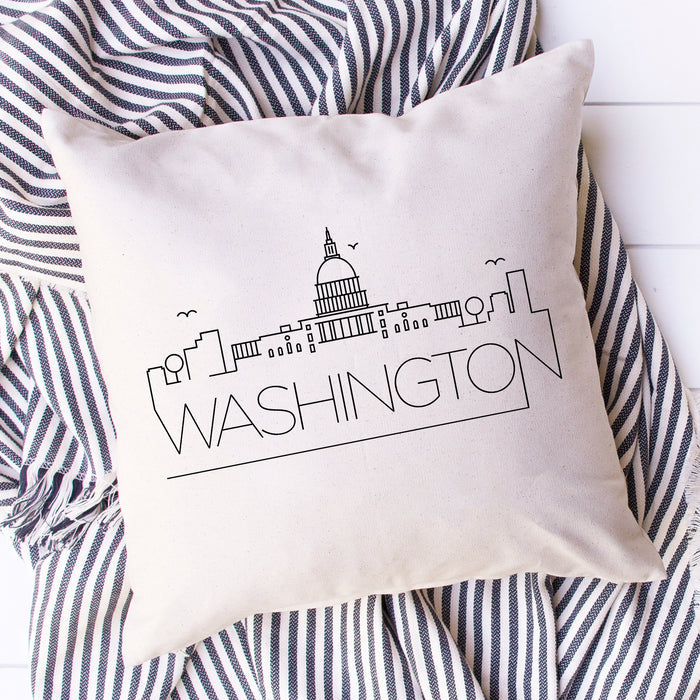 Washington D.C. Skyline Pillow Cover