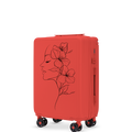 Walizka kabinowa Wings ABS+ 20" Customized  RED FLOWER customized