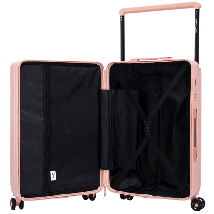 Walizka kabinowa Wings ABS+ 20" Customized SOFT PINK DOG customized