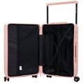 Walizka kabinowa Wings ABS+ 20" Customized  SOFT PINK FLOWER customized