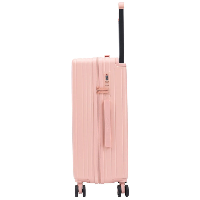Walizka kabinowa Wings ABS+ 20" Customized  SOFT PINK FLOWER customized