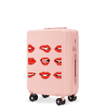 Walizka kabinowa Wings ABS+ 20" Customized  SOFT PINK LIPS customized